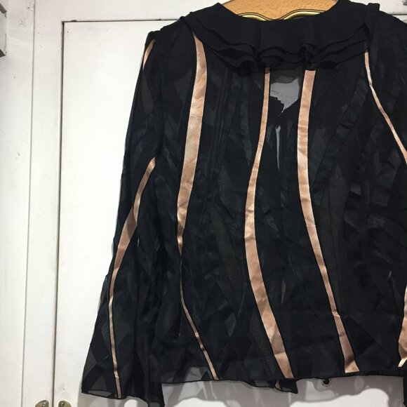 VINTAGE NUEVA STRIPE SHEER JACKETS SIZE L - Picture 7 of 8